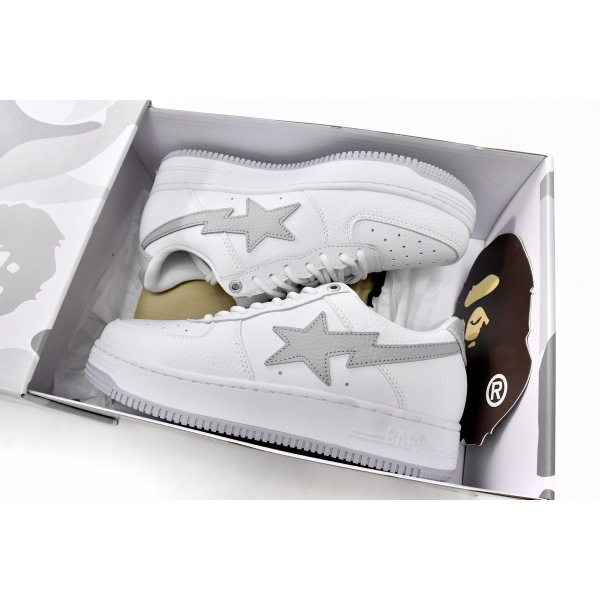 A Bathing Ape Bape Sta Low White Grey 1H73-191-921 