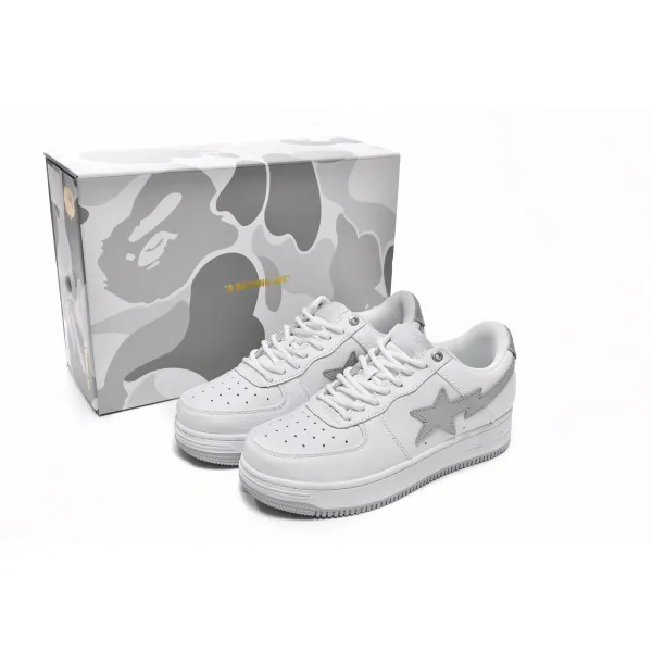 A Bathing Ape Bape Sta Low White Grey 1H73-191-921 