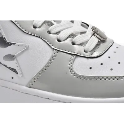 A Bathing Ape Bape Sta Low White Grey Mirror Surface 1H73-192-922 