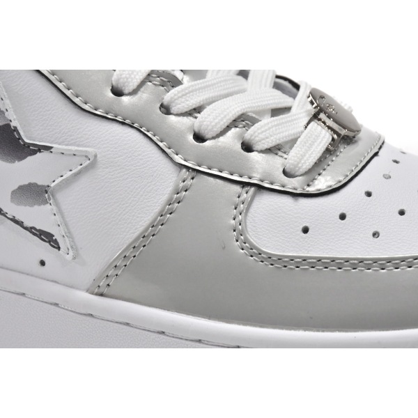 A Bathing Ape Bape Sta Low White Grey Mirror Surface 1H73-192-922 