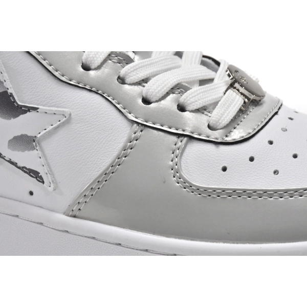 A Bathing Ape Bape Sta Low White Grey Mirror Surface 1H73-192-922 