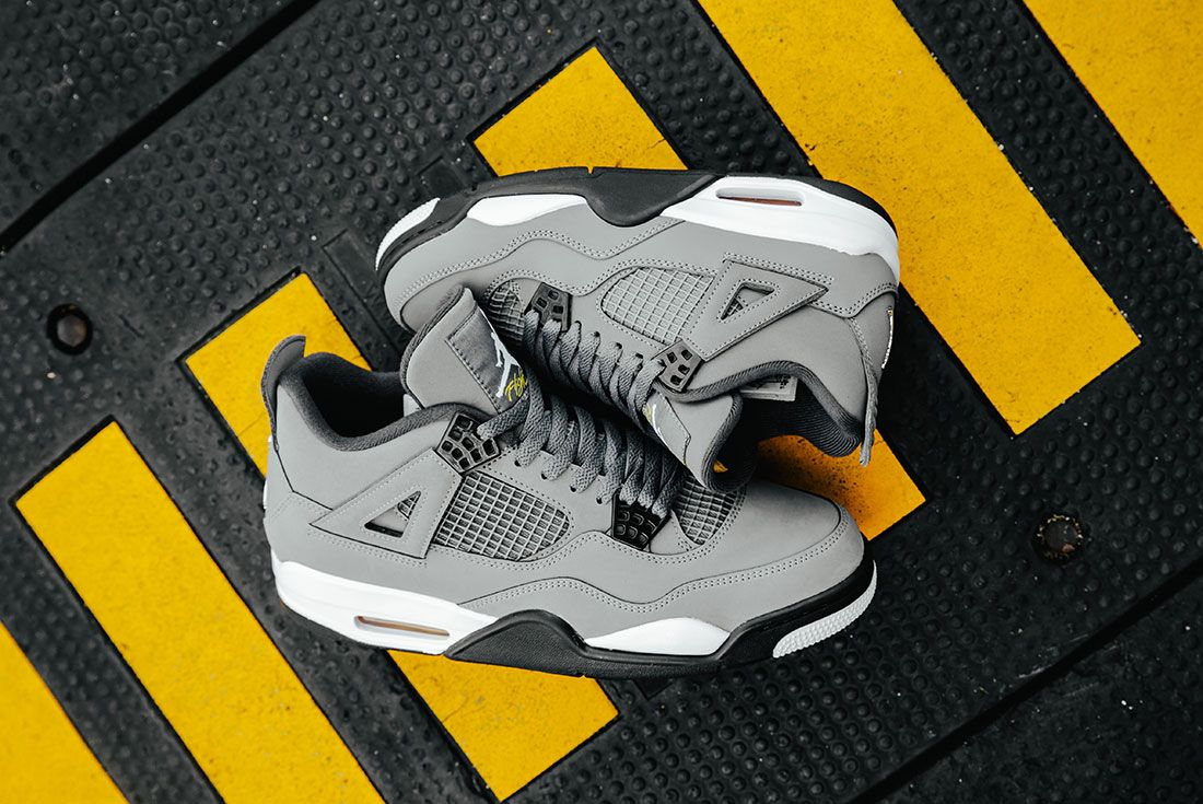 What material is Jordan 4 jordan 4 cool grey reps?