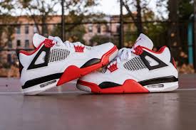 Jordan 4 fire red reps student party trendy shoes