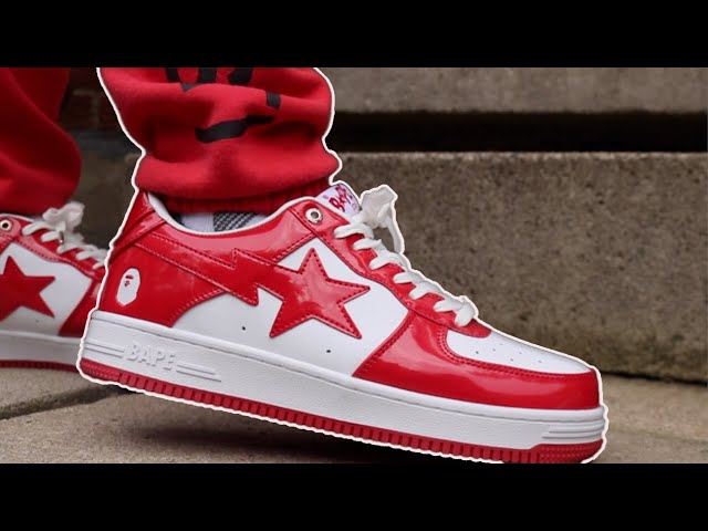 Bape Sta Patent Leather White Red Reps: Elevating Streetwear with Iconic Style