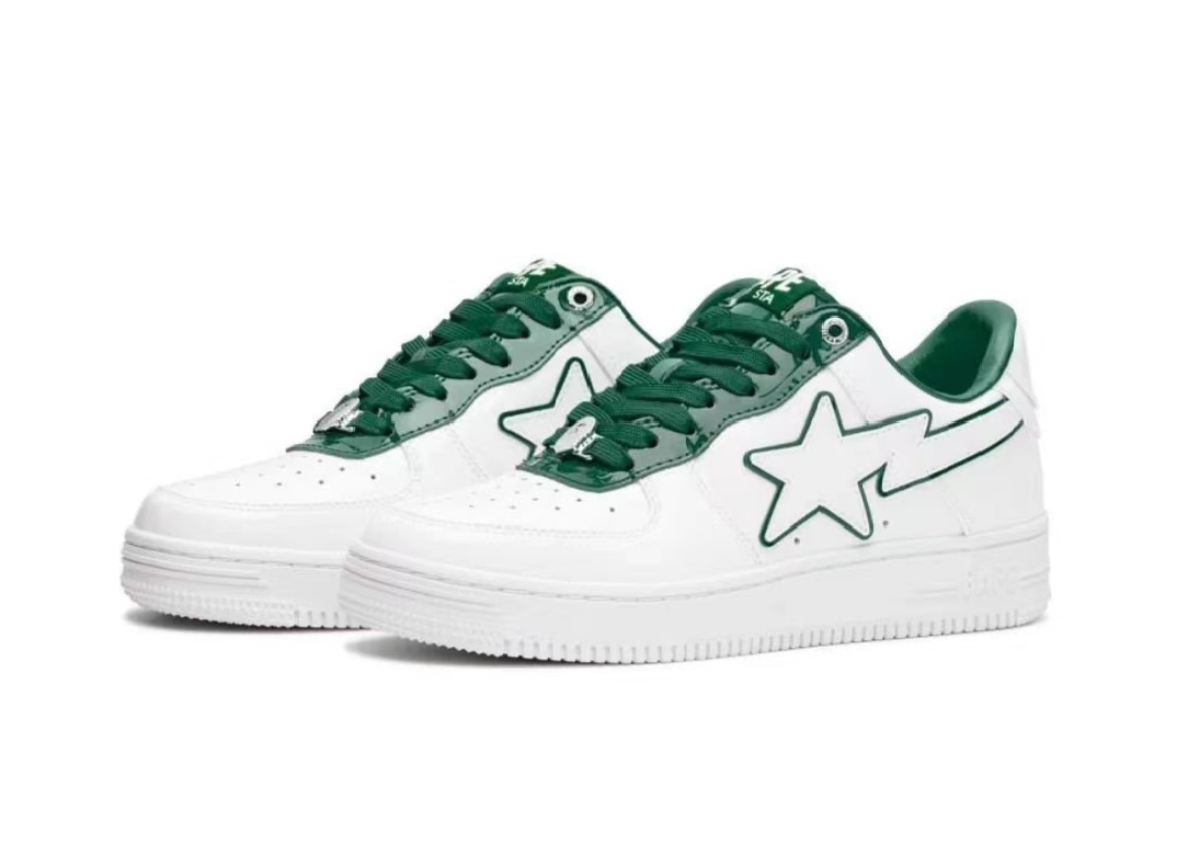 Bape Sta Patent Leather White Green Reps: The Iconic Sneaker Reimagined