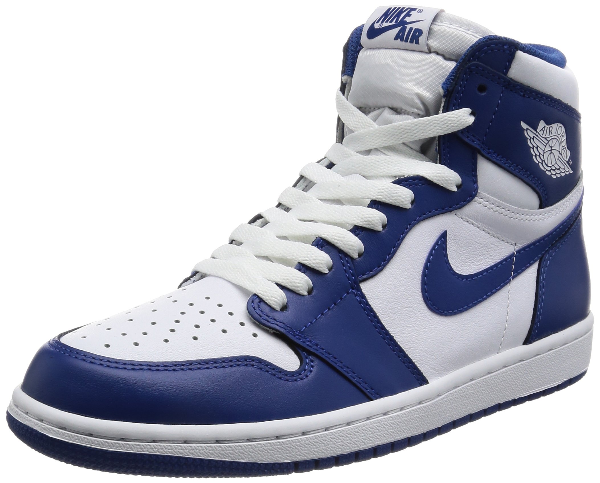 Buy Jordan Nike Men's Air 1 Retro High OG White/Storm Blue 555088-127  (Size: 10) Online at desertcartKUWAIT