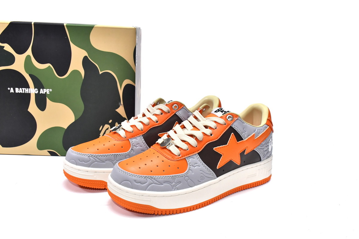 BoostMasterLin A Bathing Ape Bape Sta Low Grey Orange 1H70-291-002