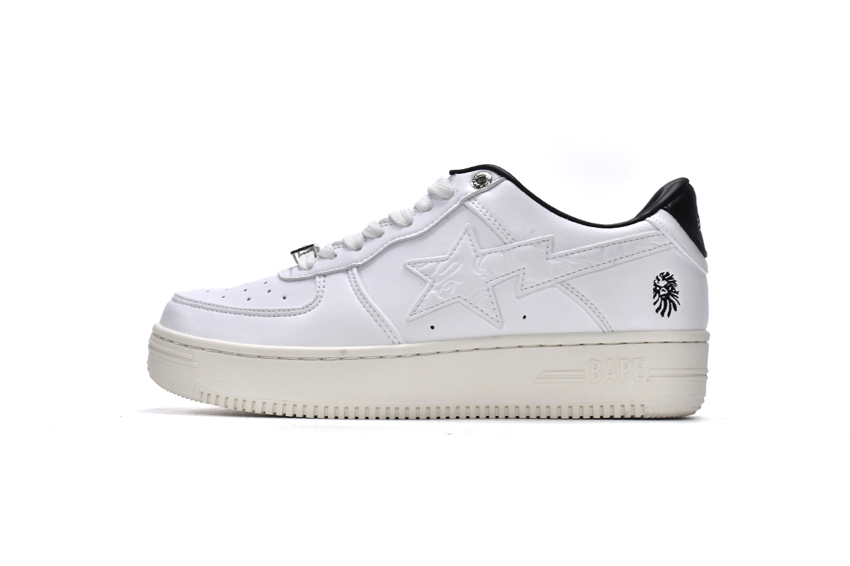 BoostMasterLin A Bathing Ape Bape Sta Low White Black 1H70-191-022
