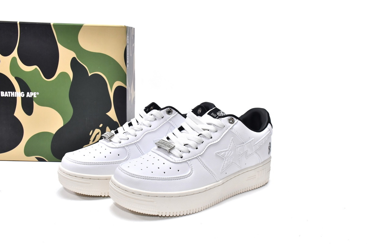 BoostMasterLin A Bathing Ape Bape Sta Low White Black 1H70-191-022