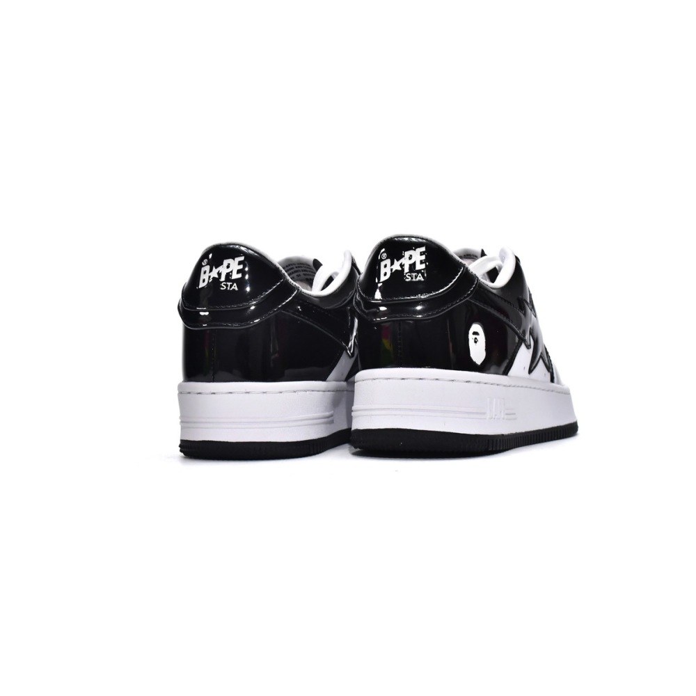 BoostMasterLin A Bathing Ape Bape Sta Patent Leather Black White 1I70-191-002