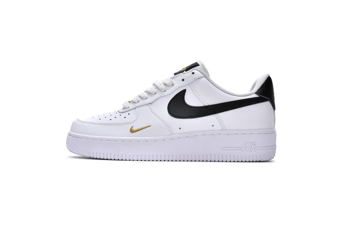 BoostMasterLin Air Force 1 Low &#39;07 Essential White Black Gold Mini Swoosh CZ0270-102