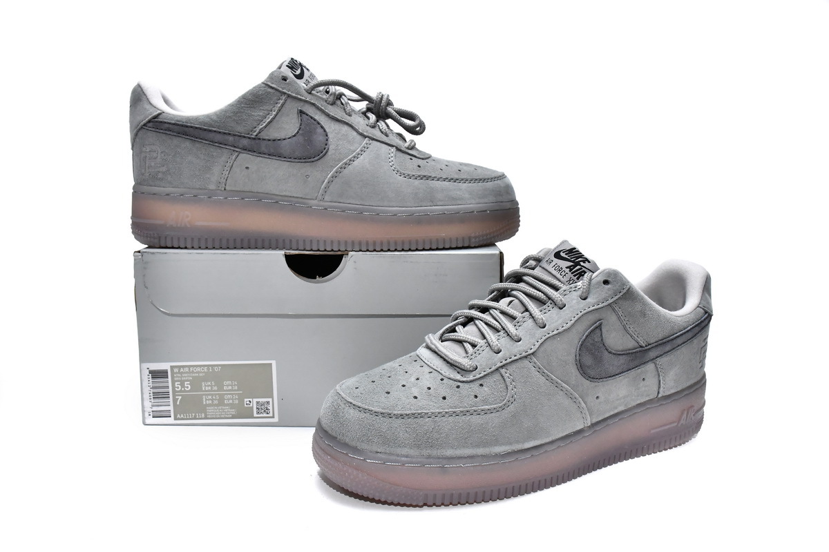 BoostMasterLin Air Force 1 Low Suede Light Grey AA1117-118