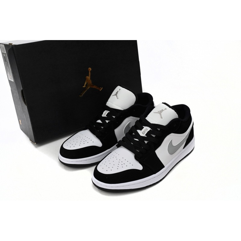 BoostMasterLin Air Jordan 1 Low Black and White Gray 552780-018