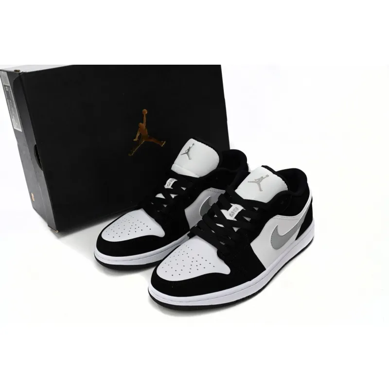 BoostMasterLin Air Jordan 1 Low Black and White Gray 552780-018
