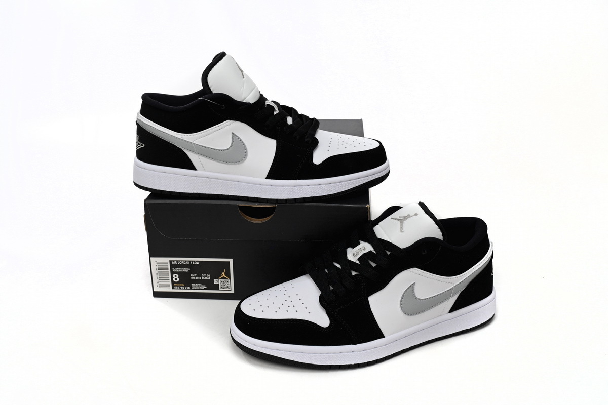 BoostMasterLin Air Jordan 1 Low Black and White Gray 552780-018