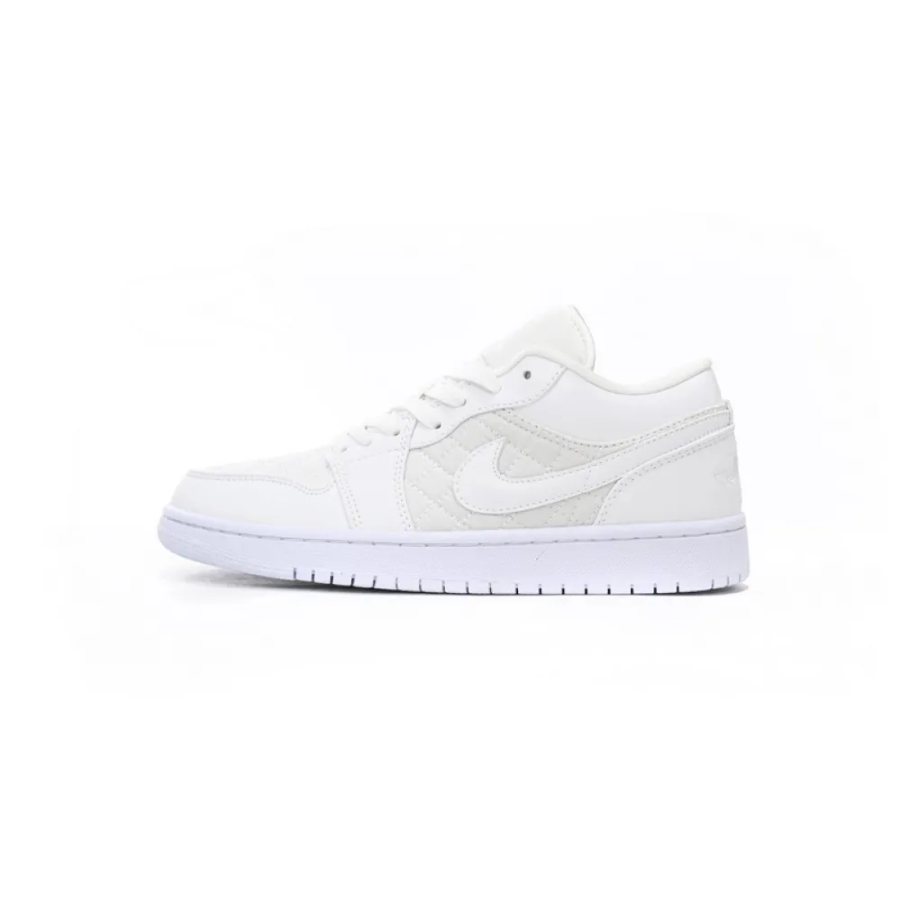 BoostMasterLin Air Jordan 1 Low Quilted White DB6480-100
