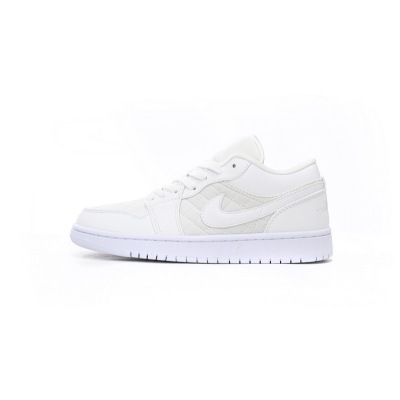 BoostMasterLin Air Jordan 1 Low Quilted White DB6480-100 01