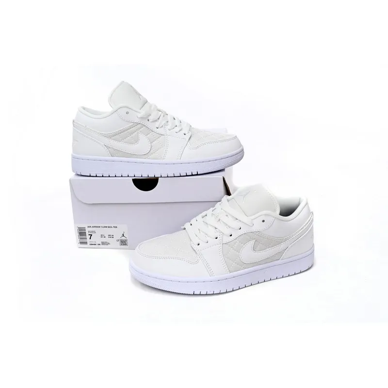 BoostMasterLin Air Jordan 1 Low Quilted White DB6480-100