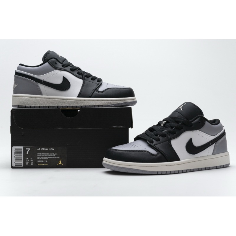 BoostMasterLin Jordan 1 Low Grey Toe 553558-110