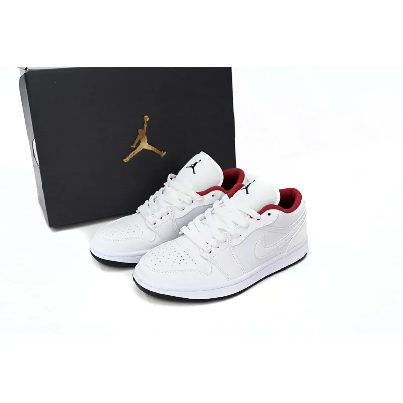 BoostMasterLin Jordan 1 Low White Gym Red Black 553560-164