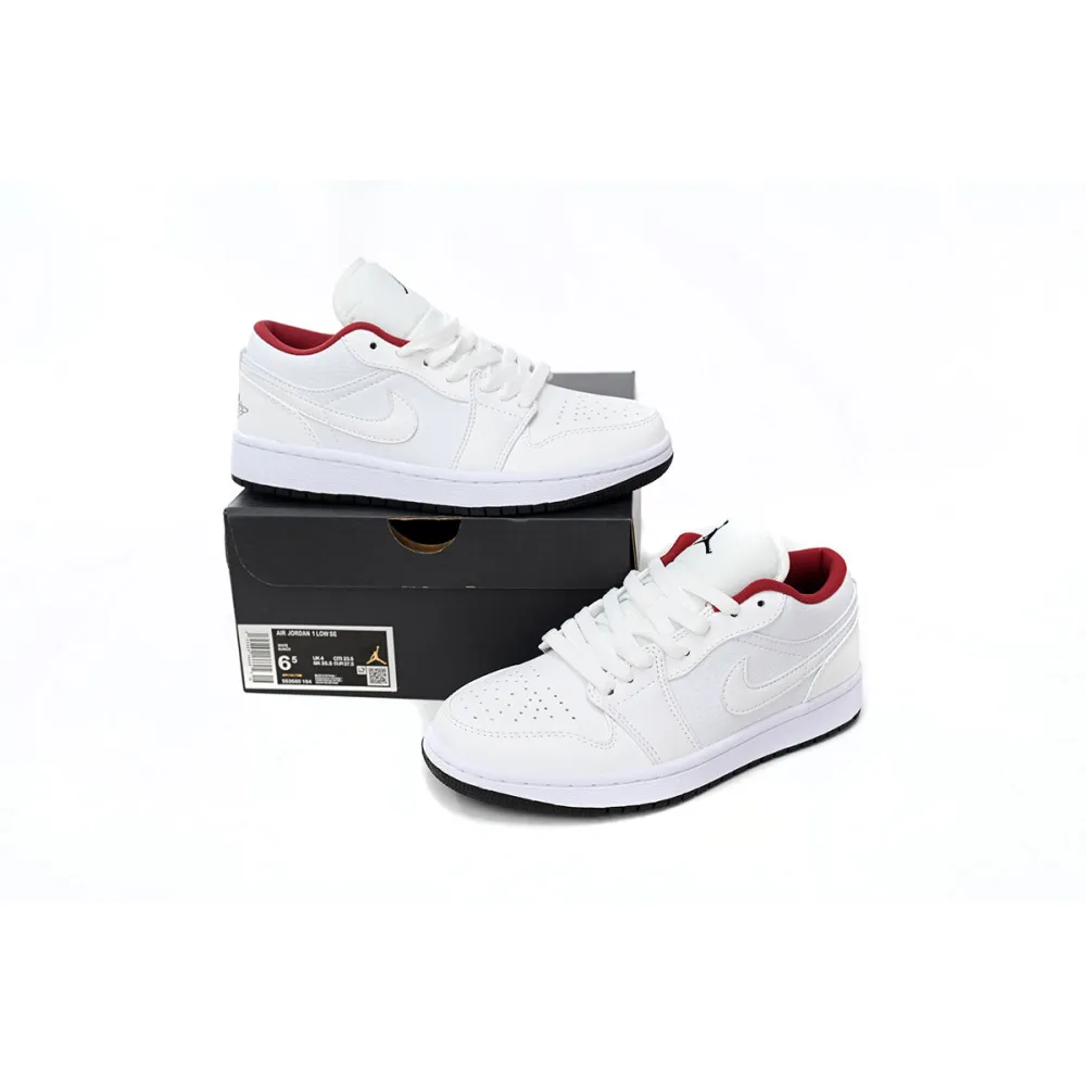 BoostMasterLin Jordan 1 Low White Gym Red Black 553560-164