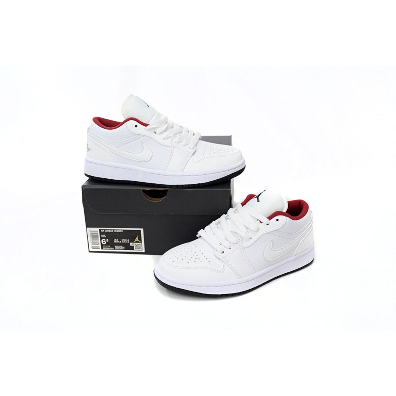 BoostMasterLin Jordan 1 Low White Gym Red Black 553560-164