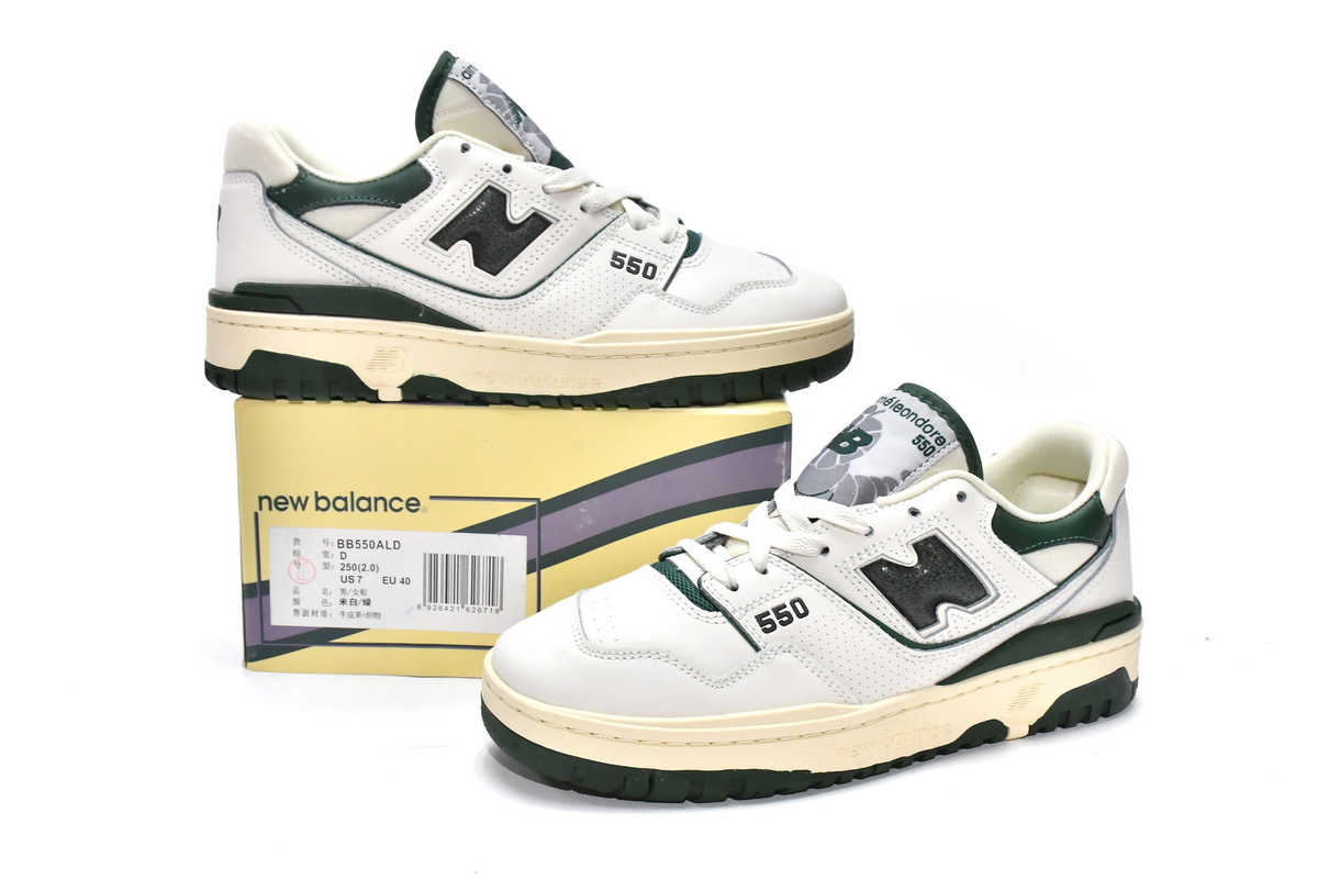 BoostMasterLin New Balance 550 Aime Leon Dore White Green BB550ALD