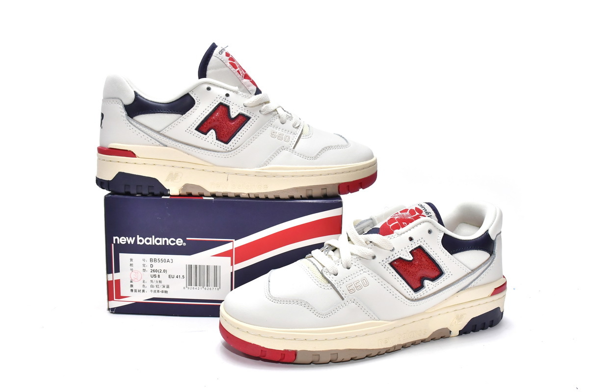 BoostMasterLin New Balance 550 Aime Leon Dore White Navy Red BB550A3 