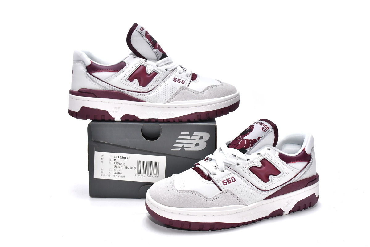 BoostMasterLin New Balance 550 Sea Salt Burgundy BB550LI1 
