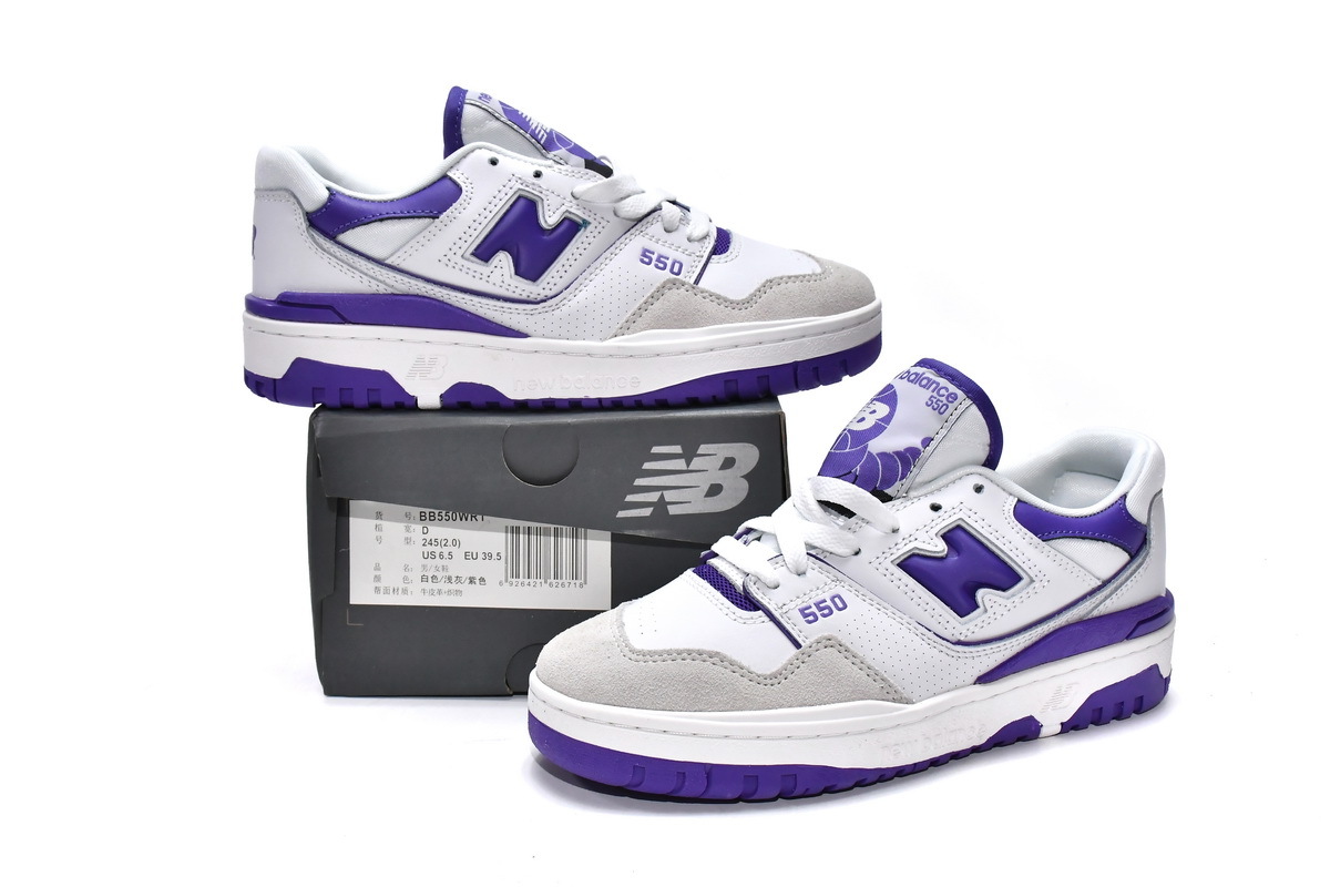BoostMasterLin New Balance 550 White Purple BB550WR1