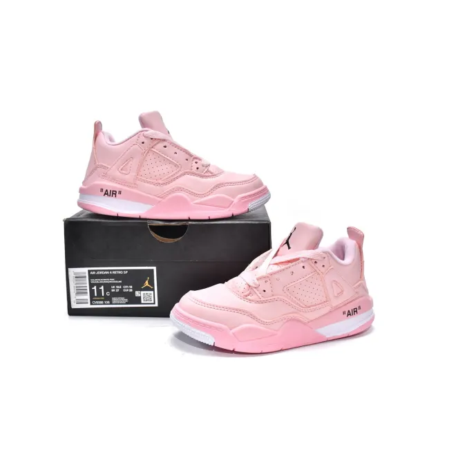 Kid Shoes og Air Jordan 4 Retro PS Pink CV9388-106