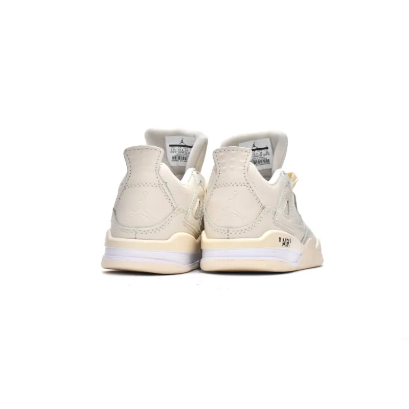 Kid Shoes og Air Jordan 4 Retro PS Sail CV9388-100