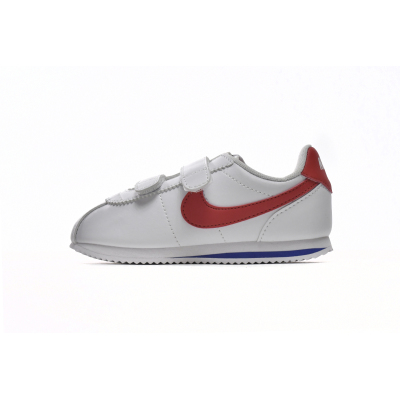 Kid Shoes og Cortez Basic SL White Varsity Red 904769-103 01