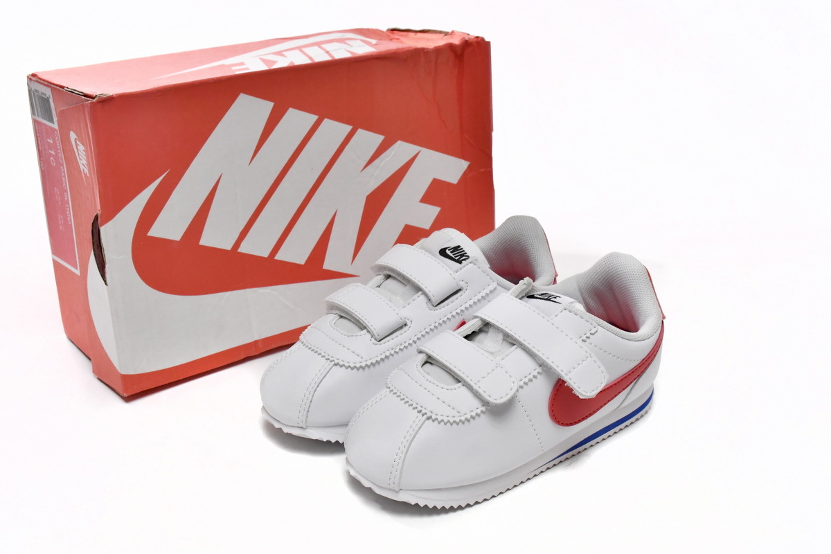 Kid Shoes og Cortez Basic SL White Varsity Red 904769-103