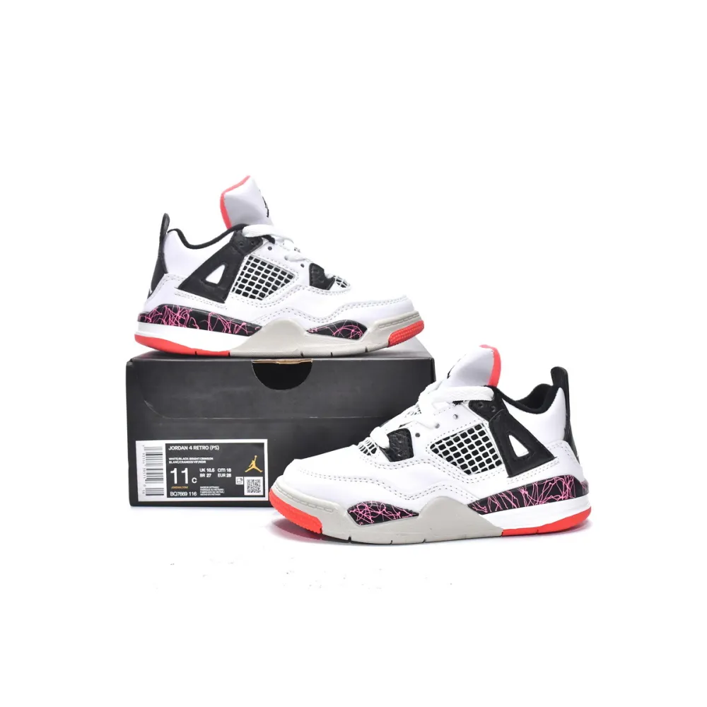 Kid Shoes og Jordan 4 Retro Flight Nostalgia (PS) BQ7669-116