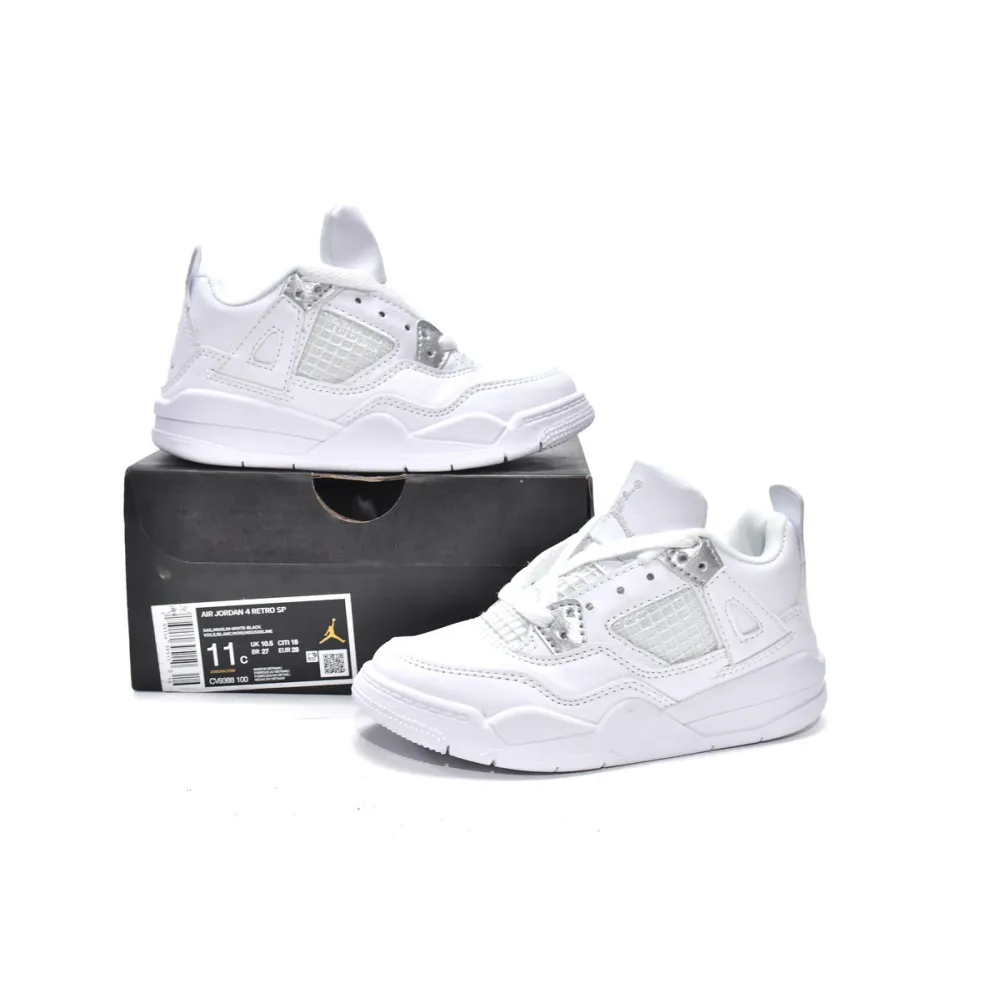 Kid Shoes og Jordan 4 Retro Pure Money (2017) (PS) 308499-100