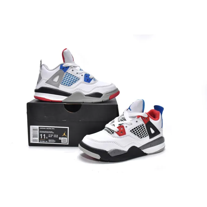 Kid Shoes og Jordan 4 Retro What The (PS) BQ7669-146