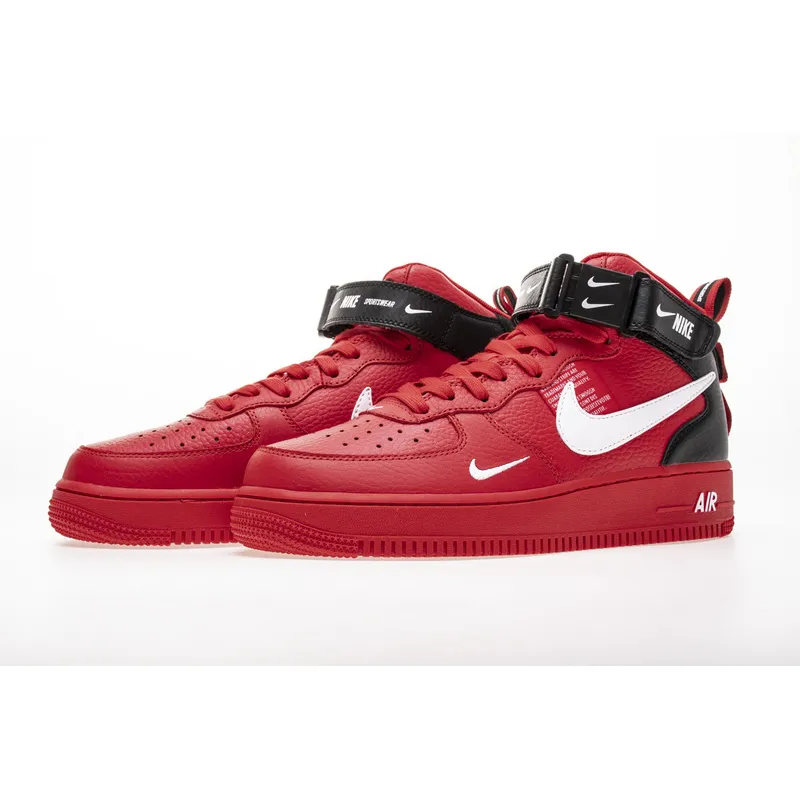 og Air Force 1 Mid Utility University Red 804609-605