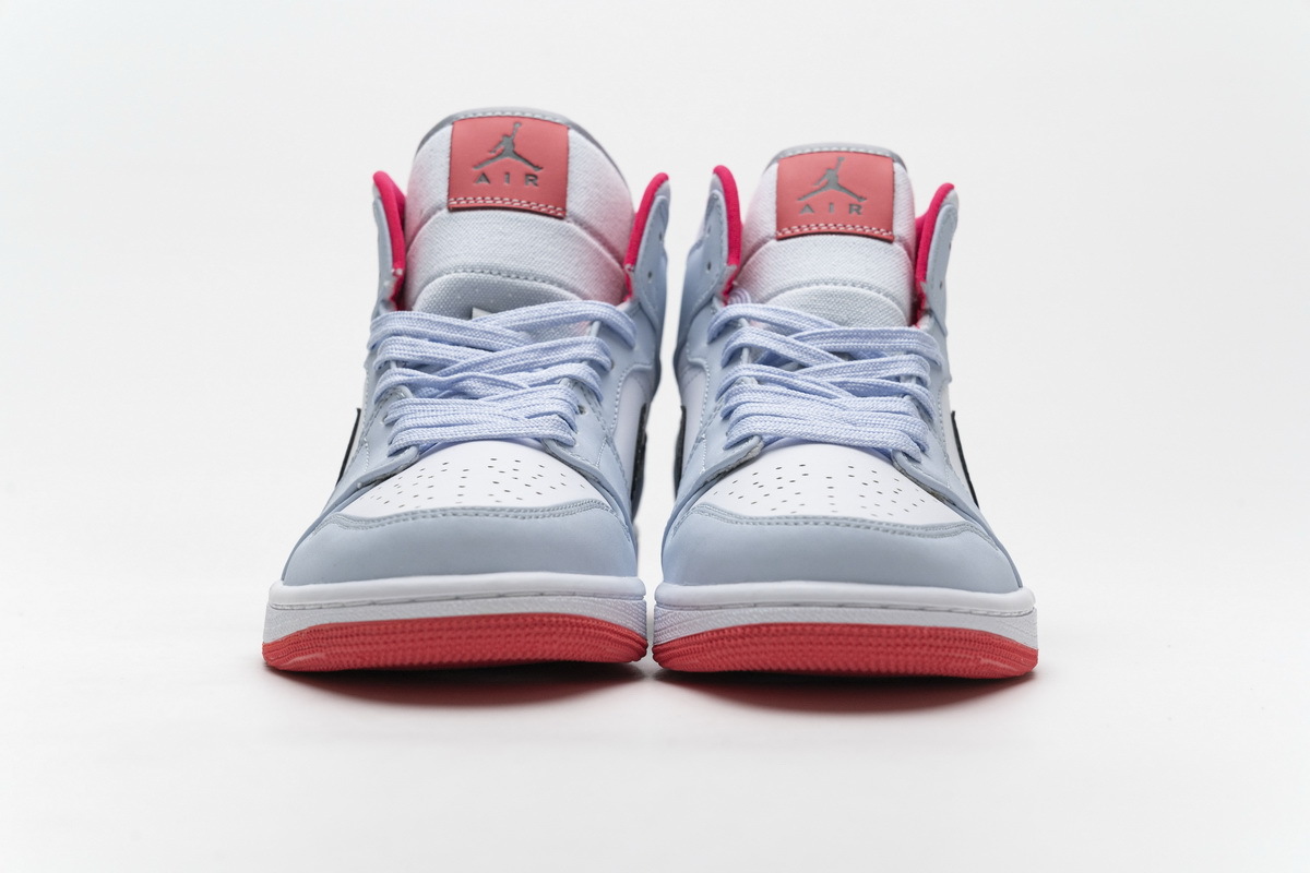 og Jordan 1 Mid Half Blue Polka Dot Swoosh (GS) 555112-400