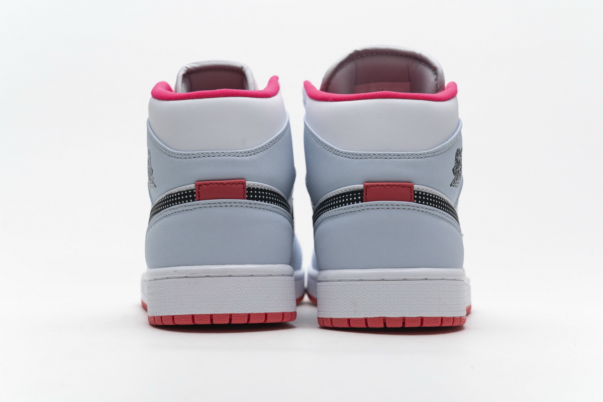 og Jordan 1 Mid Half Blue Polka Dot Swoosh (GS) 555112-400