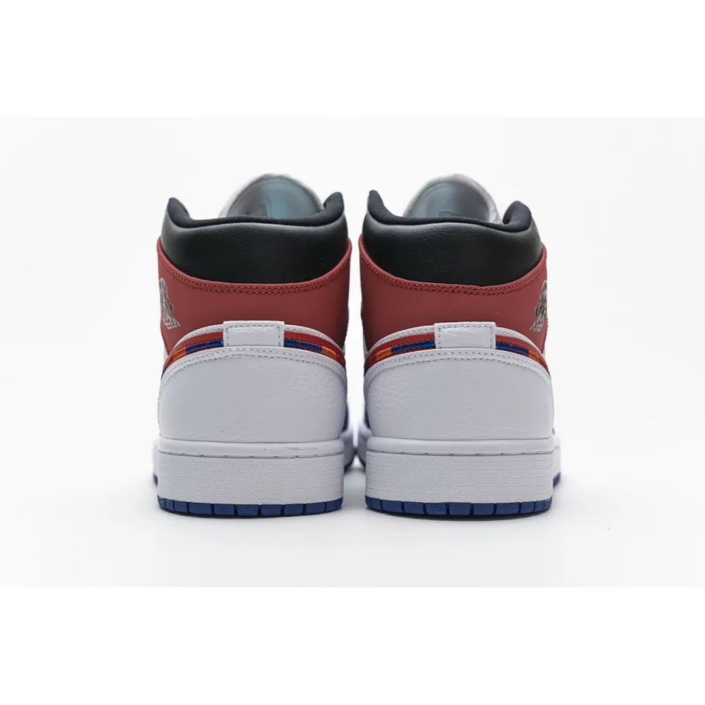 og Jordan 1 Mid Multi-Color Swoosh 852542-146 ,