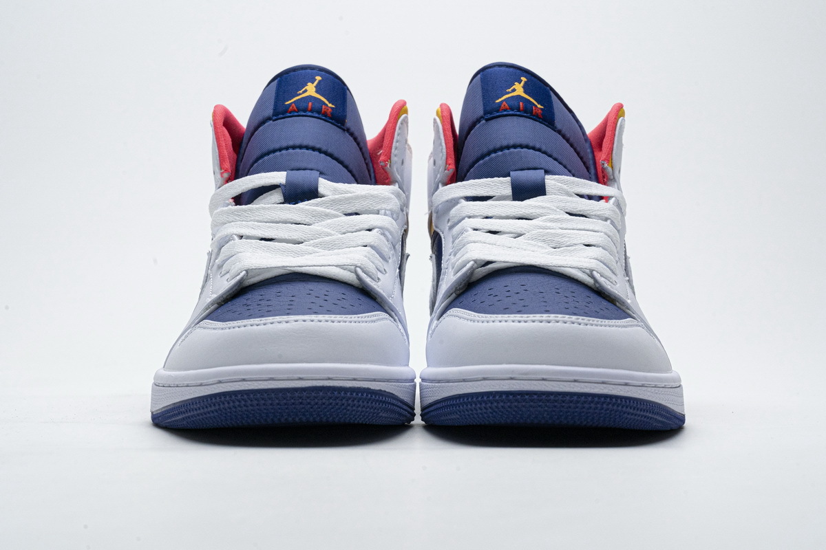 og Jordan 1 Mid Royal Blue Laser Orange 554724-131