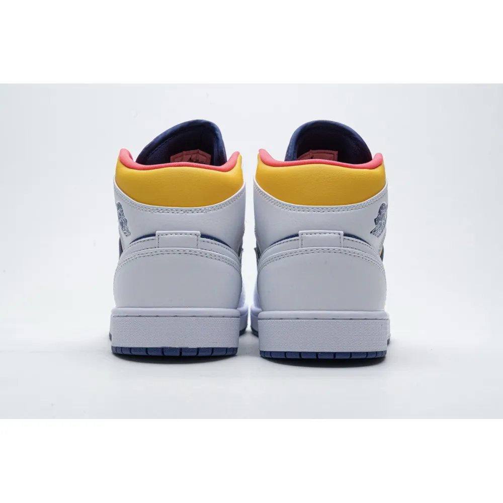 og Jordan 1 Mid Royal Blue Laser Orange 554724-131