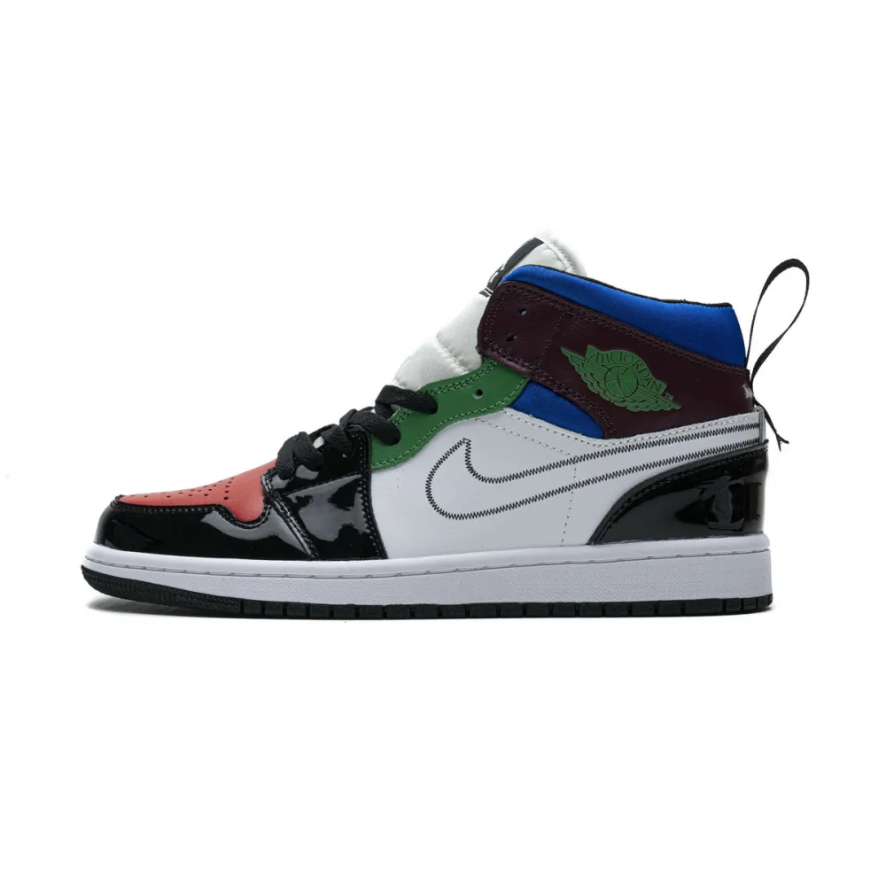 og Jordan 1 Mid SE Black White Multi-Color (W) DB5454-001