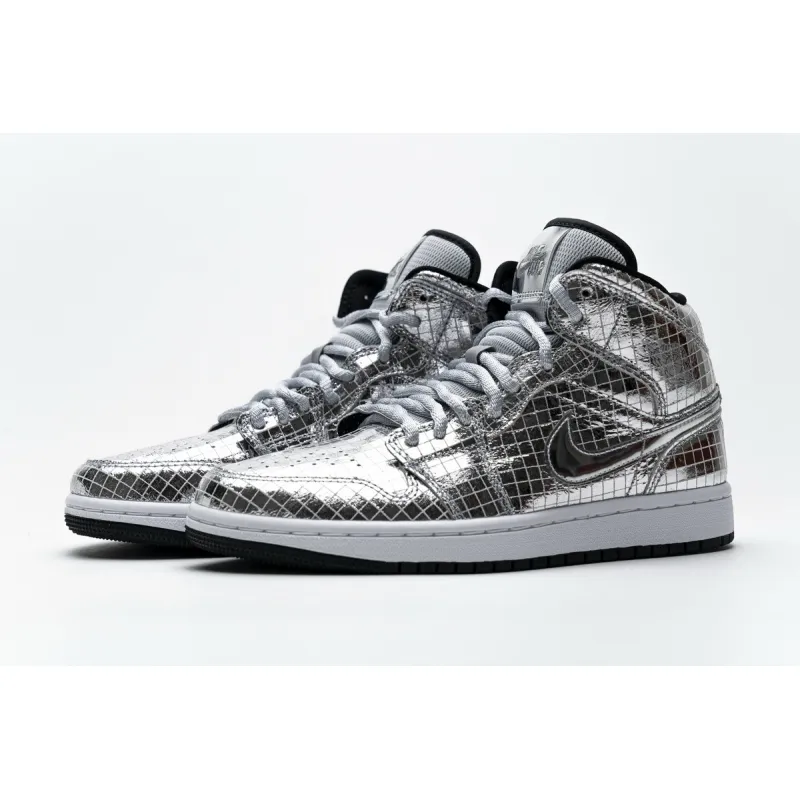 og Jordan 1 Mid SE Disco Metallic Silver (W) CU9304-001