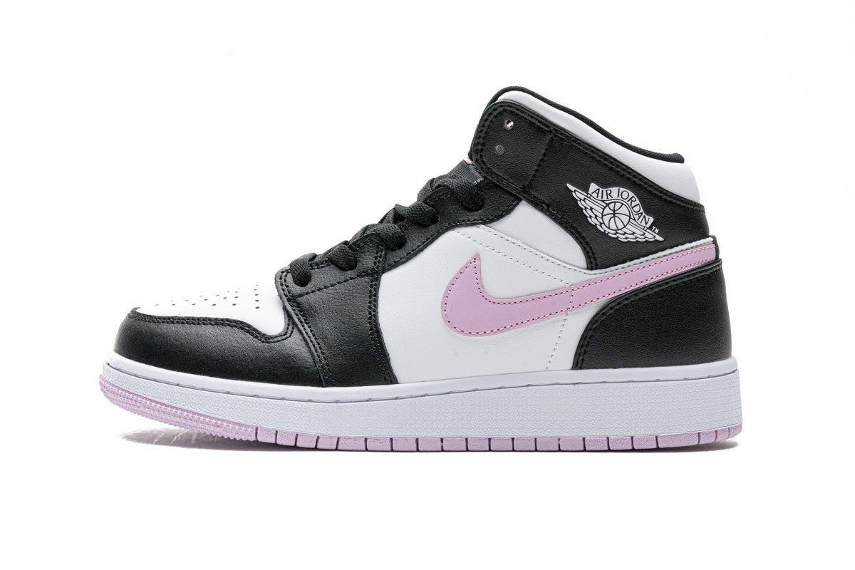 og Jordan 1 Mid White Black Light Arctic Pink (GS) 555112-103