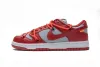 og SB Dunk Low Off-White University Red CT0856-600