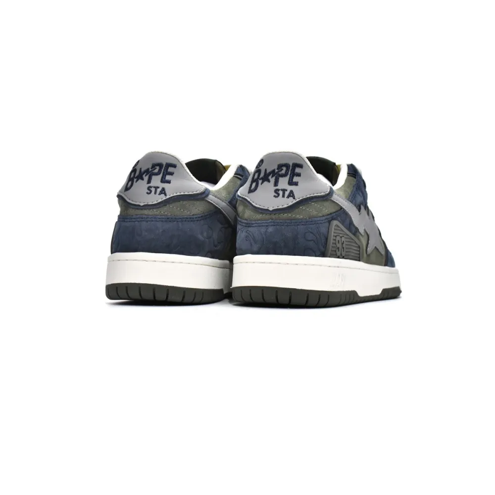 PKGoden A Bathing Ape Bape SK8 Sta Army Green Dark Blue 1H80-191-019