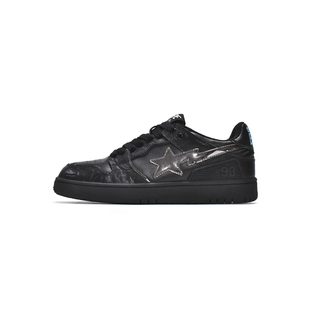 PKGoden A Bathing Ape Bape SK8 Sta Black Silver 001FWH801012_BLK_A/1H80-291-012