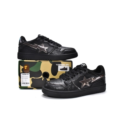 PKGoden A Bathing Ape Bape SK8 Sta Black Silver 001FWH801012_BLK_A/1H80-291-012 02